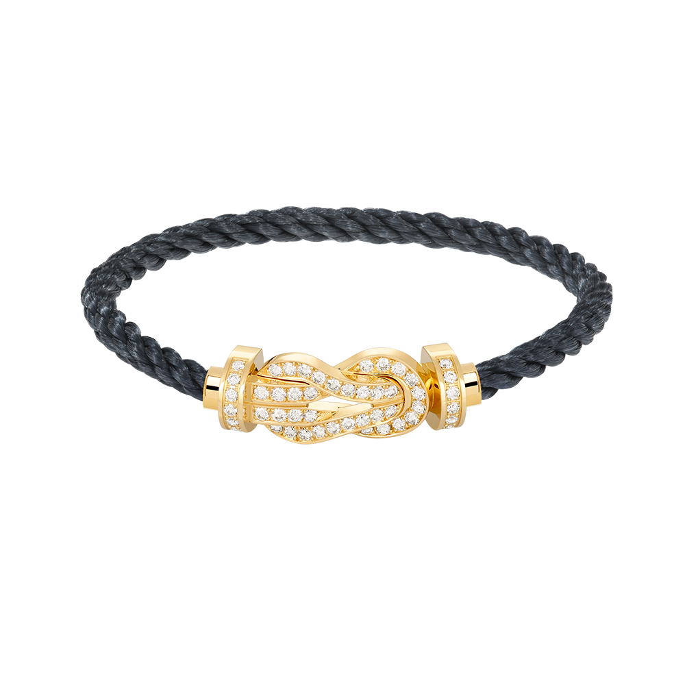 [Lucky Star]CHANCE LARGE 8 FIGURE BUCKLE FULLDIAMOND BRACELET GOLD