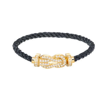 [Lucky Star]CHANCE LARGE 8 FIGURE BUCKLE FULLDIAMOND BRACELET GOLD