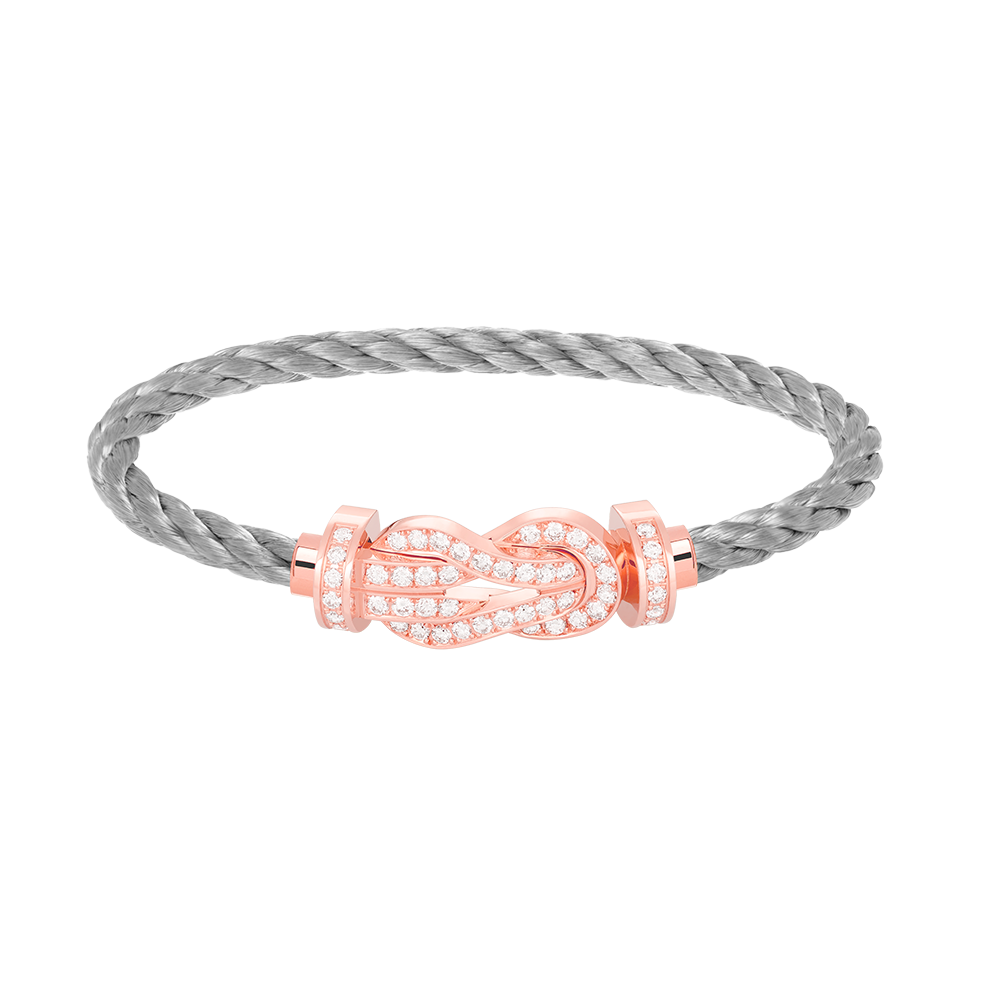 [Lucky Star]CHANCE LARGE 8 FIGURE BUCKLE FULL DIAMOND BRACELET ROSE GOLD