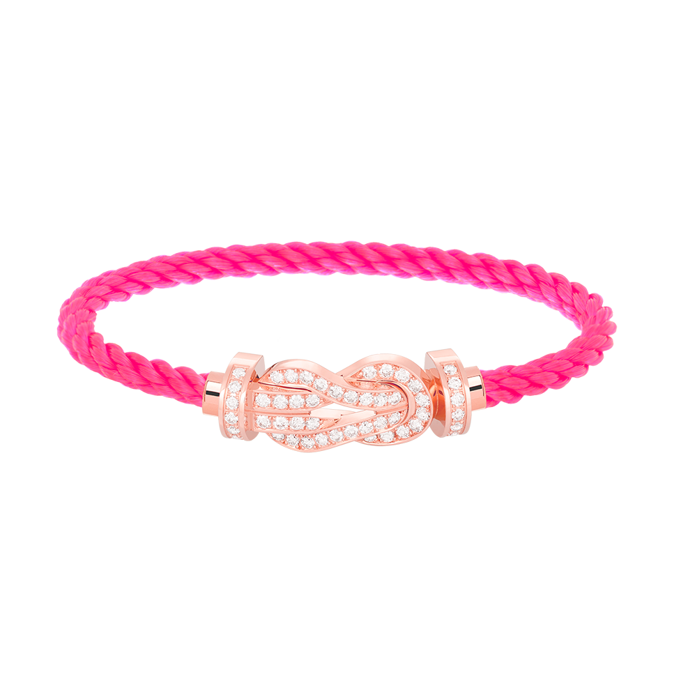 [Lucky Star]CHANCE LARGE 8 FIGURE BUCKLE FULL DIAMOND BRACELET ROSE GOLD