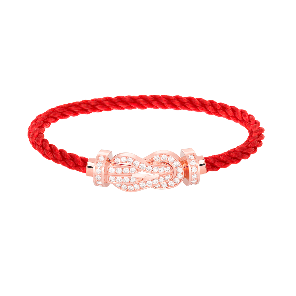[Lucky Star]CHANCE LARGE 8 FIGURE BUCKLE FULL DIAMOND BRACELET ROSE GOLD