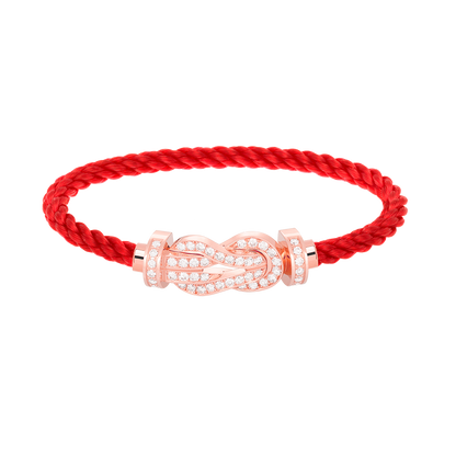 [Lucky Star]CHANCE LARGE 8 FIGURE BUCKLE FULL DIAMOND BRACELET ROSE GOLD