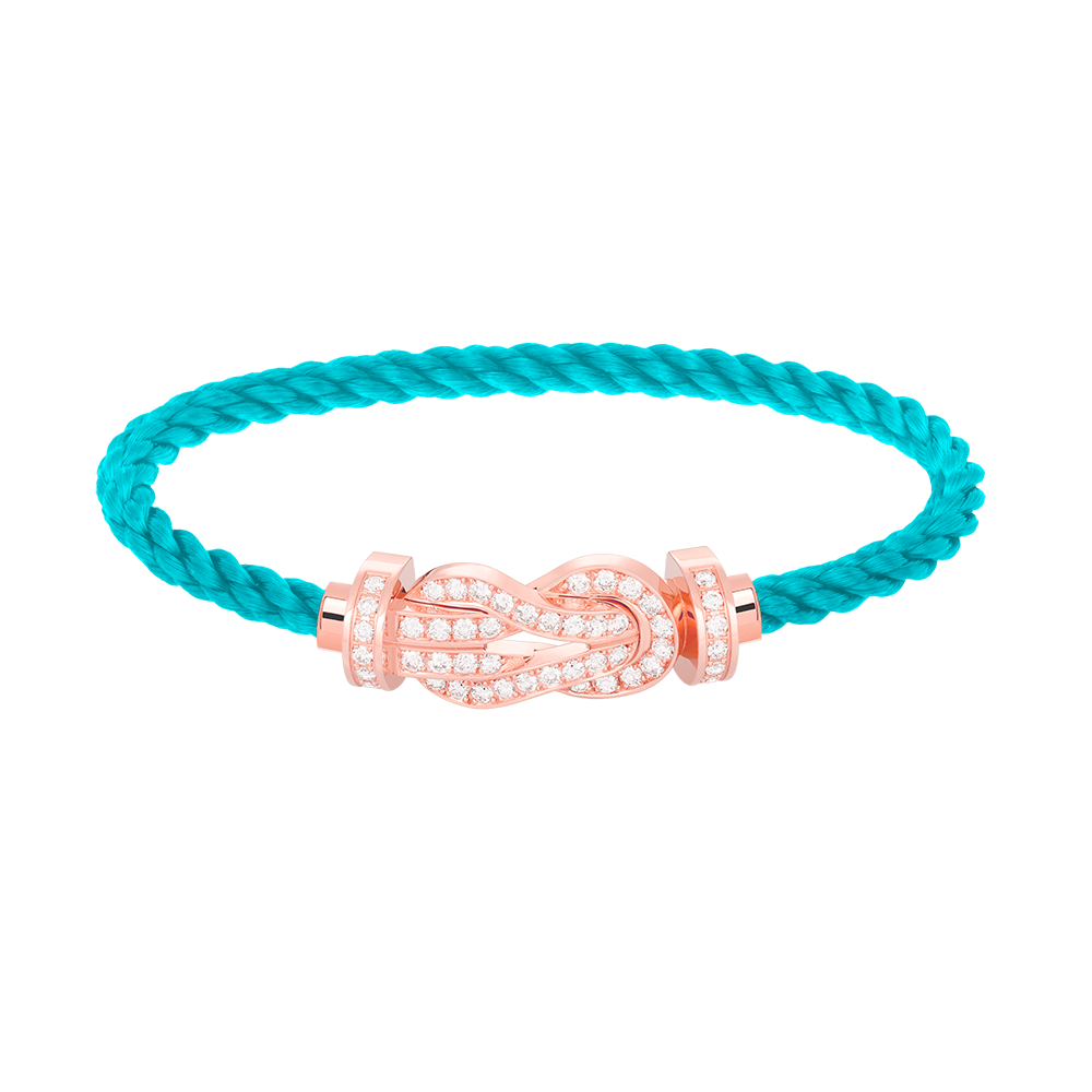 [Lucky Star]CHANCE LARGE 8 FIGURE BUCKLE FULL DIAMOND BRACELET ROSE GOLD