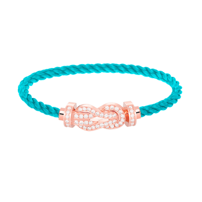 [Lucky Star]CHANCE LARGE 8 FIGURE BUCKLE FULL DIAMOND BRACELET ROSE GOLD