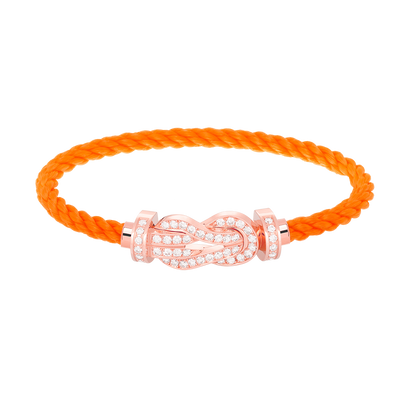 [Lucky Star]CHANCE LARGE 8 FIGURE BUCKLE FULL DIAMOND BRACELET ROSE GOLD