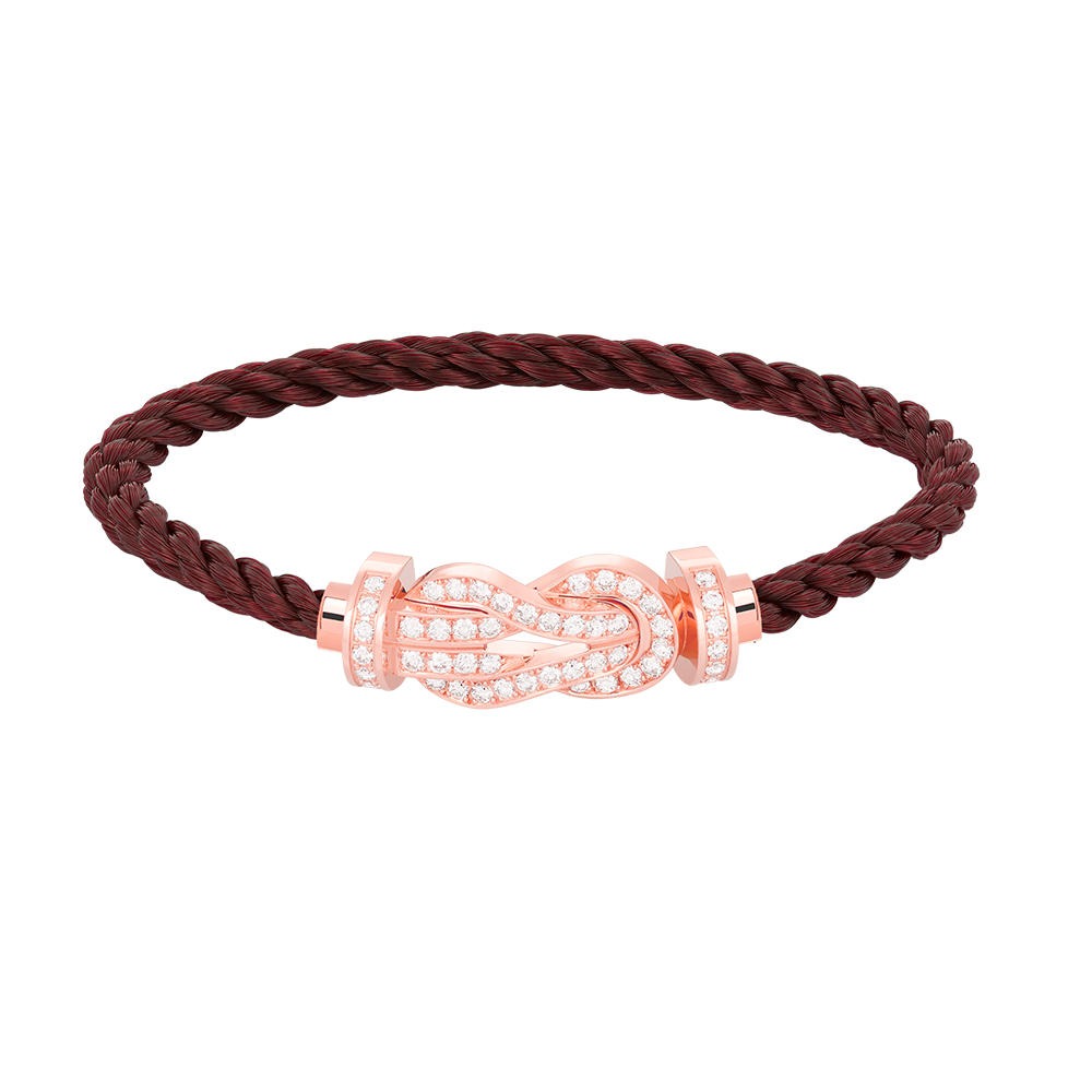[Lucky Star]CHANCE LARGE 8 FIGURE BUCKLE FULL DIAMOND BRACELET ROSE GOLD