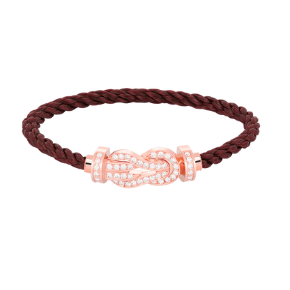 [Lucky Star]CHANCE LARGE 8 FIGURE BUCKLE FULL DIAMOND BRACELET ROSE GOLD