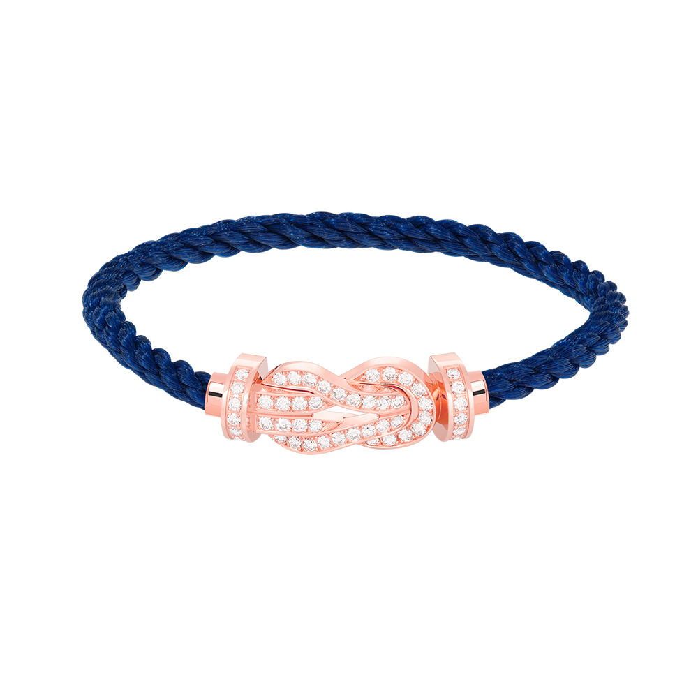 [Lucky Star]CHANCE LARGE 8 FIGURE BUCKLE FULL DIAMOND BRACELET ROSE GOLD
