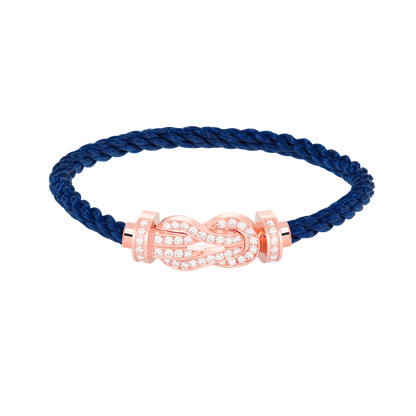 [Lucky Star]CHANCE LARGE 8 FIGURE BUCKLE FULL DIAMOND BRACELET ROSE GOLD