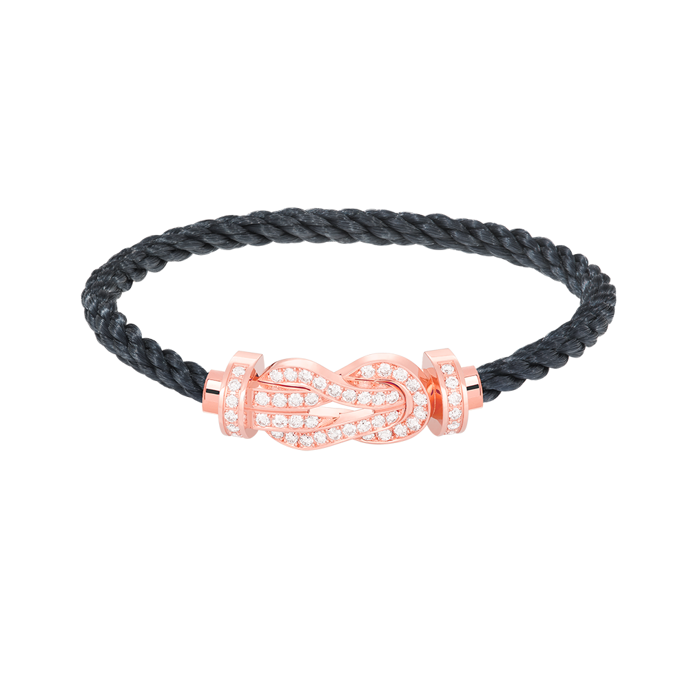 [Lucky Star]CHANCE LARGE 8 FIGURE BUCKLE FULL DIAMOND BRACELET ROSE GOLD