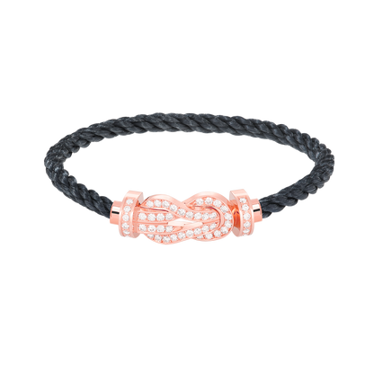 [Lucky Star]CHANCE LARGE 8 FIGURE BUCKLE FULL DIAMOND BRACELET ROSE GOLD
