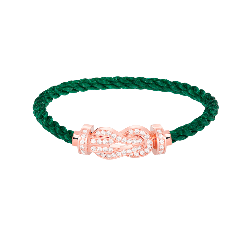 [Lucky Star]CHANCE LARGE 8 FIGURE BUCKLE FULL DIAMOND BRACELET ROSE GOLD