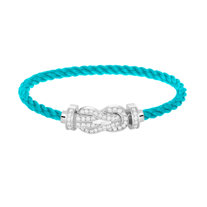[Lucky Star]CHANCE LARGE 8 FIGURE BUCKLE FULL DIAMOND BRACELET SILVER