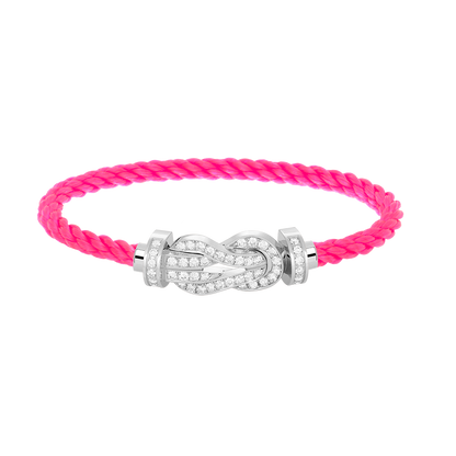 [Lucky Star]CHANCE LARGE 8 FIGURE BUCKLE FULL DIAMOND BRACELET SILVER
