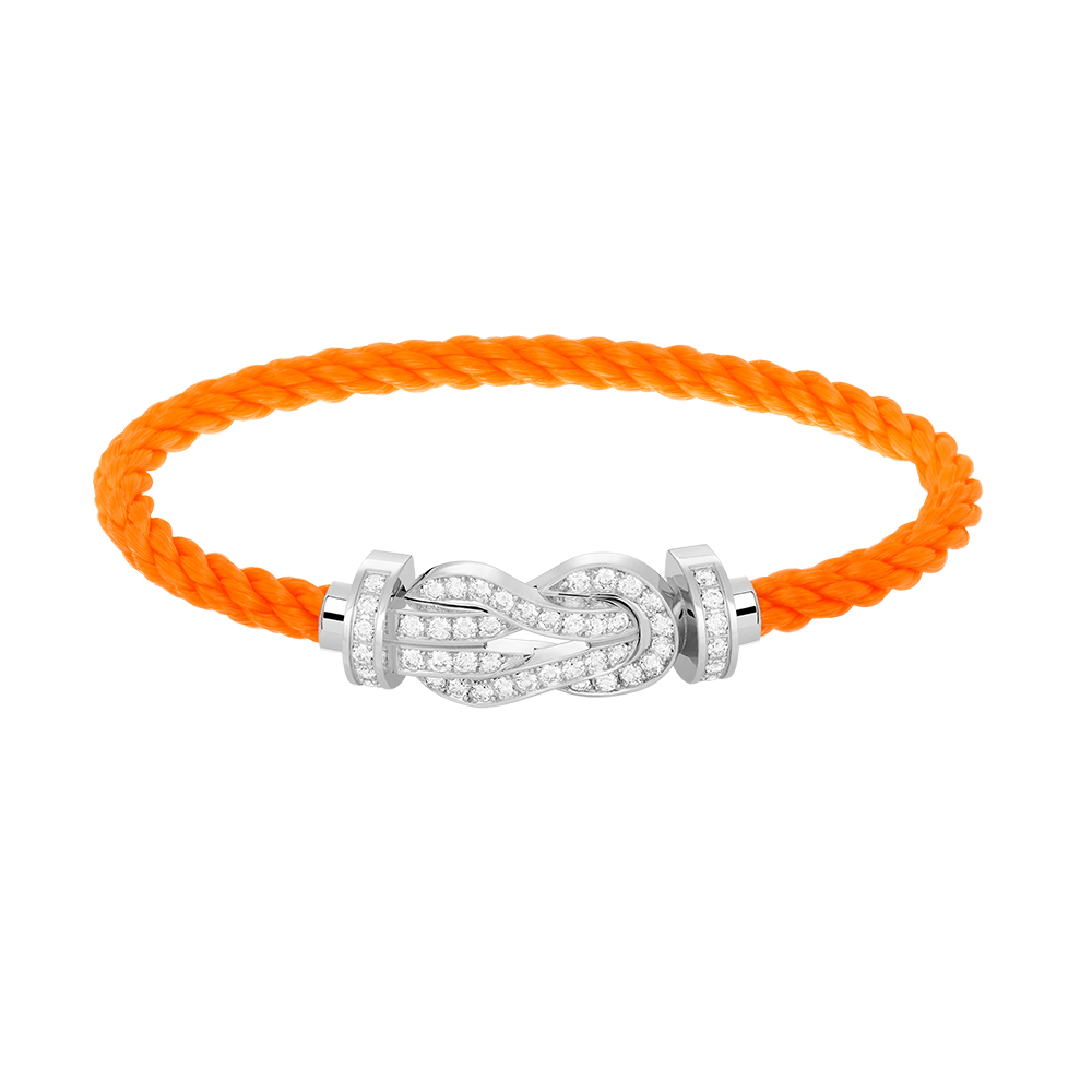 [Lucky Star]CHANCE LARGE 8 FIGURE BUCKLE FULL DIAMOND BRACELET SILVER