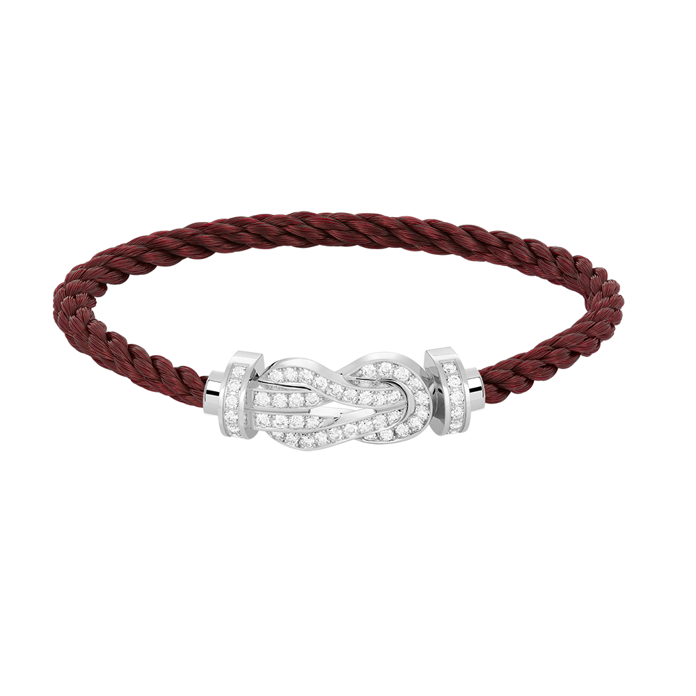 [Lucky Star]CHANCE LARGE 8 FIGURE BUCKLE FULL DIAMOND BRACELET SILVER