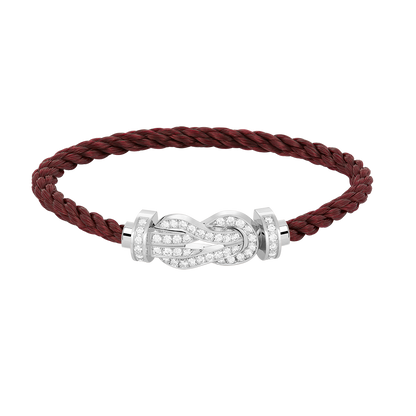 [Lucky Star]CHANCE LARGE 8 FIGURE BUCKLE FULL DIAMOND BRACELET SILVER