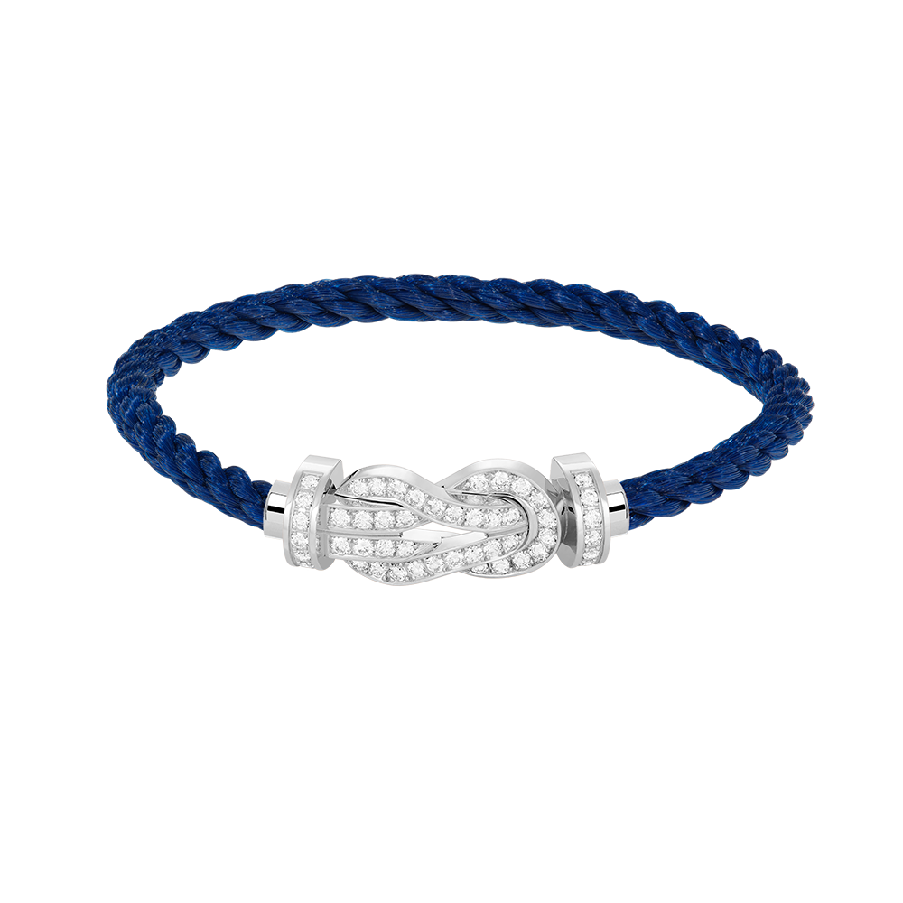 [Lucky Star]CHANCE LARGE 8 FIGURE BUCKLE FULL DIAMOND BRACELET SILVER