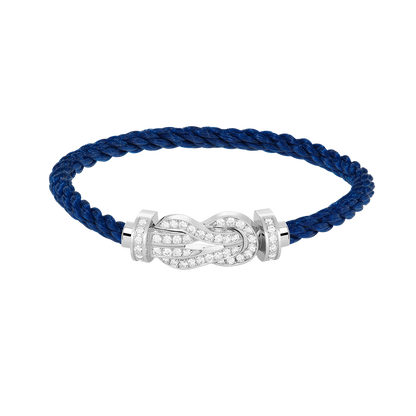[Lucky Star]CHANCE LARGE 8 FIGURE BUCKLE FULL DIAMOND BRACELET SILVER