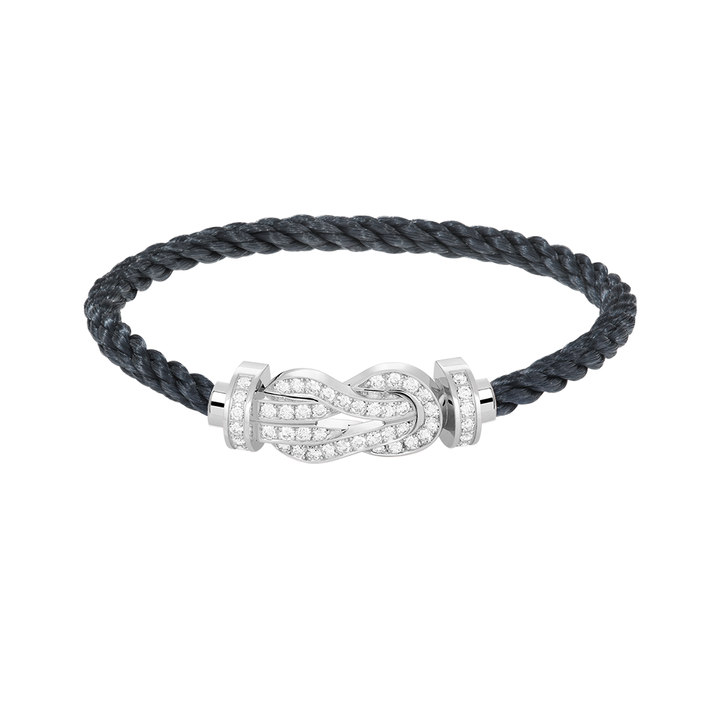 [Lucky Star]CHANCE LARGE 8 FIGURE BUCKLE FULL DIAMOND BRACELET SILVER