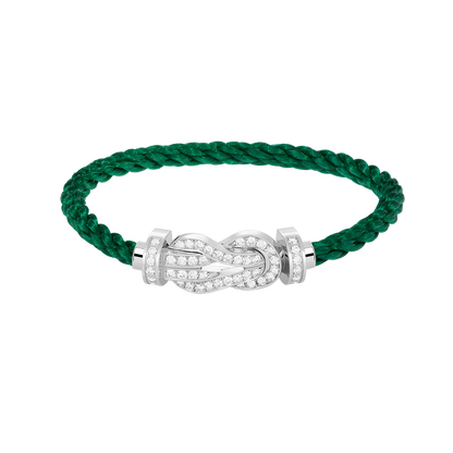 [Lucky Star]CHANCE LARGE 8 FIGURE BUCKLE FULL DIAMOND BRACELET SILVER