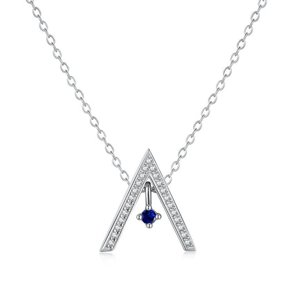 [Lucky Star]Sparkling "A" Shape Necklace