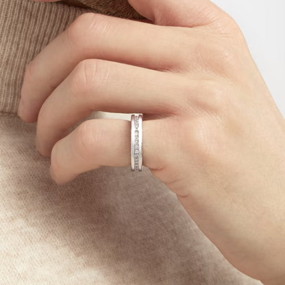 [Lucky Star]ZERO 1 ONE-BAND PAVED DIAMONDS ON THE SPIRAL RING
