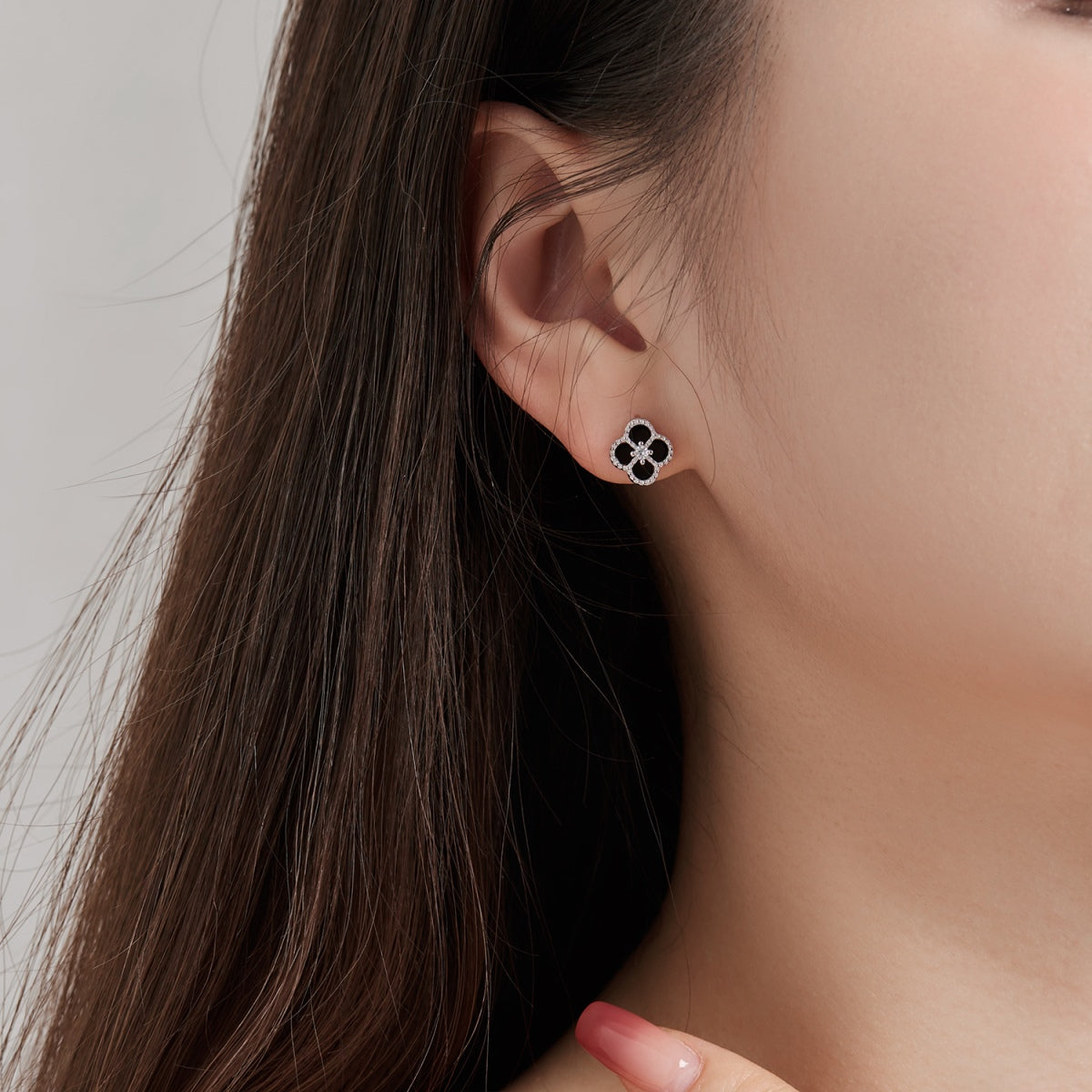 [Lucky Star]Four-Leaf Clover Flower Shape Exquisite Earrings
