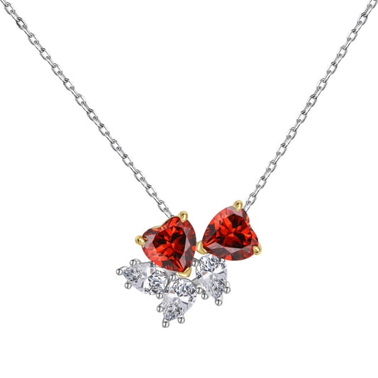 [Lucky Star]Dainty Red Heart Necklace