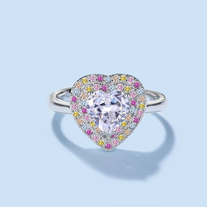 [Lucky Star]Delicate Ebullient Heart Shape Wedding Ring