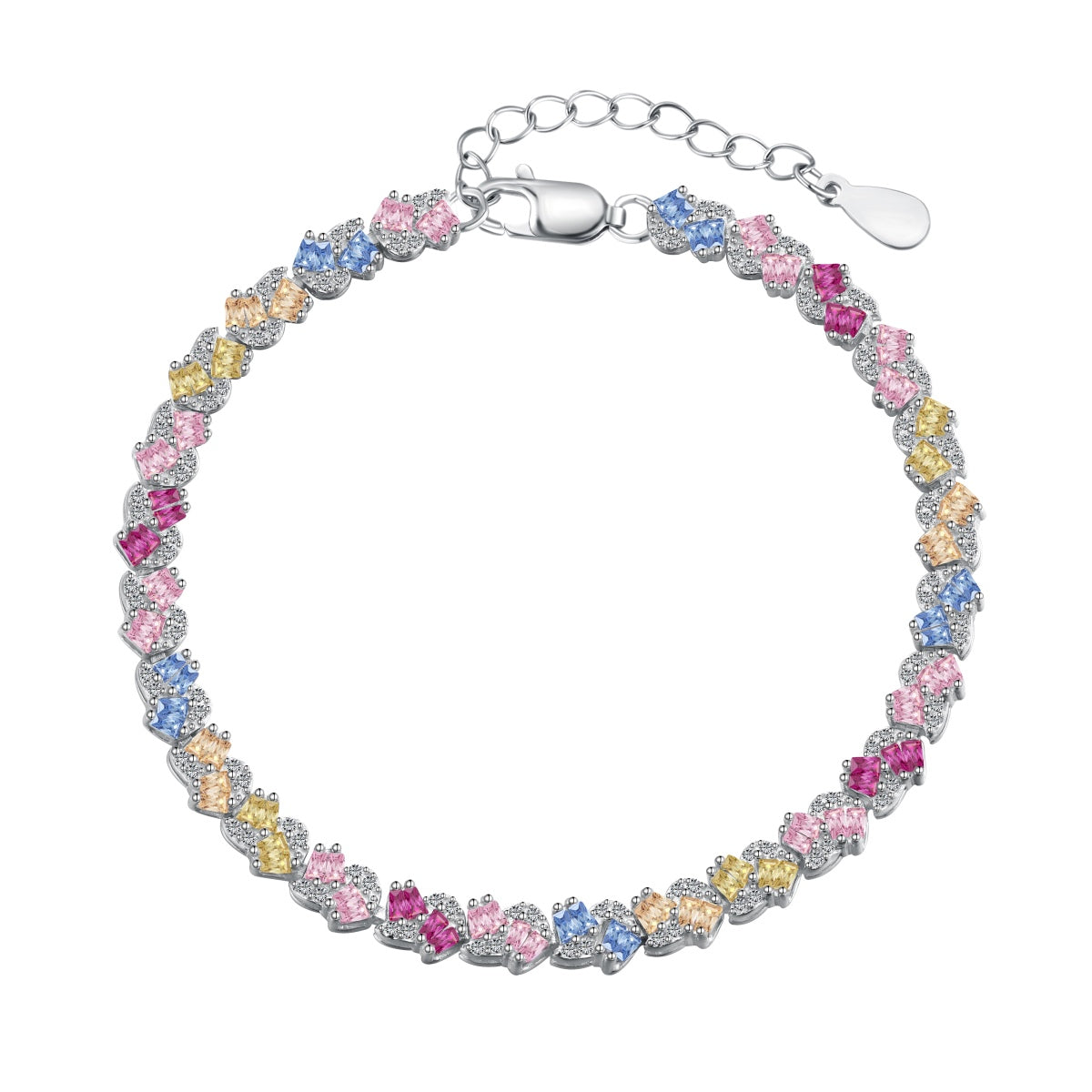 [Lucky Star]Ornate Colorful Flower Shape Party Bracelet