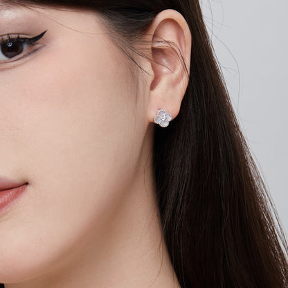 [Lucky Star]Four-Leaf Clover Flower Shape Exquisite Earrings