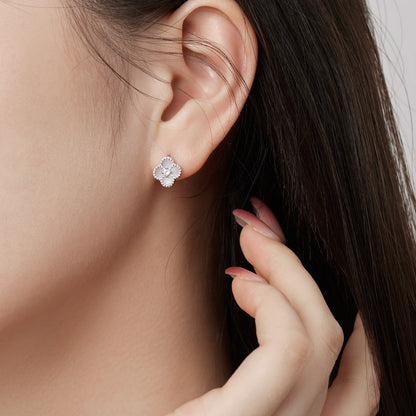 [Lucky Star]Four-Leaf Clover Flower Shape Exquisite Earrings