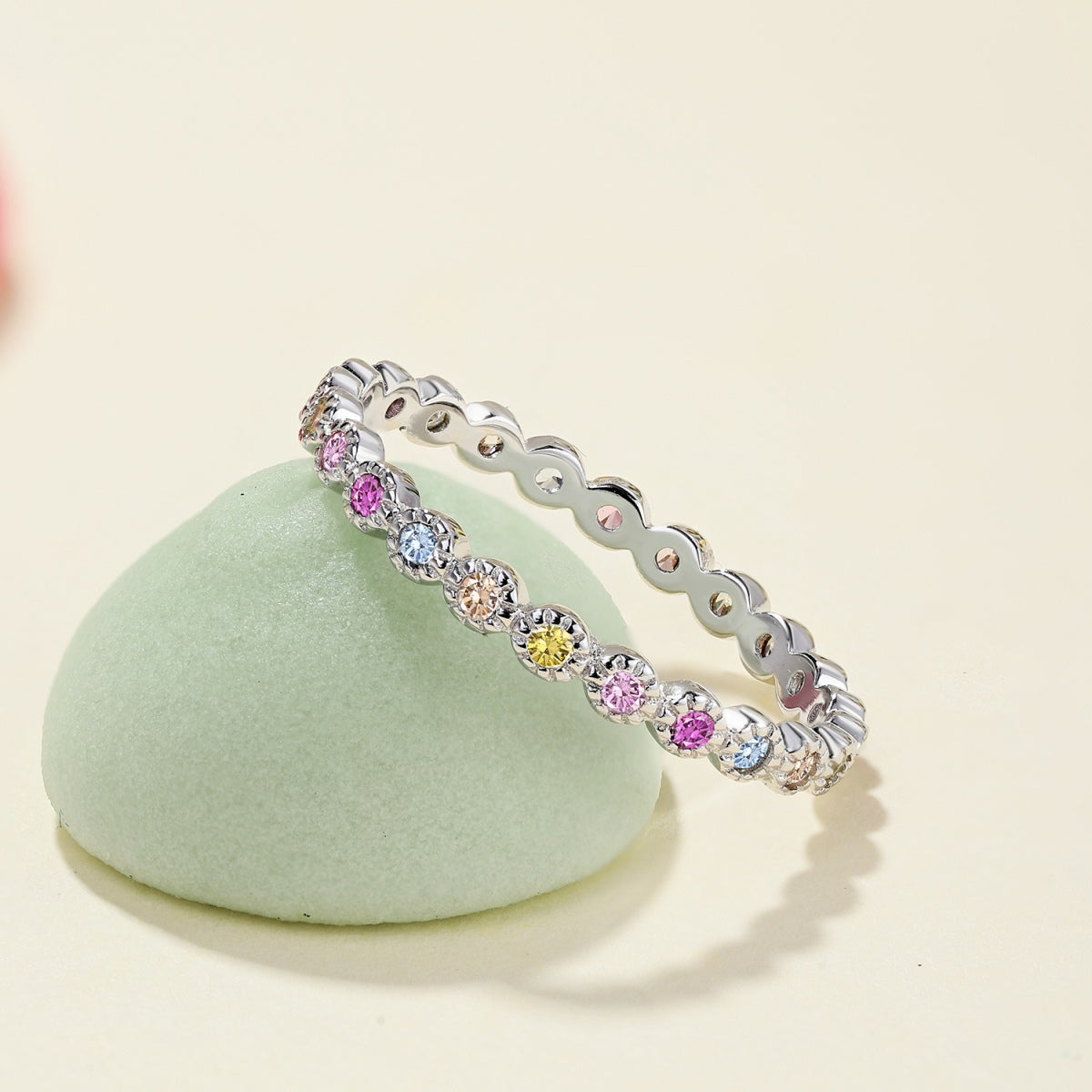[Lucky Star]Radiant Sparkling Round Cut Daily Ring