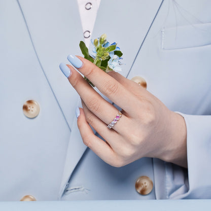 [Lucky Star]Delicate Vibrant Emerald Cut Daily Ring