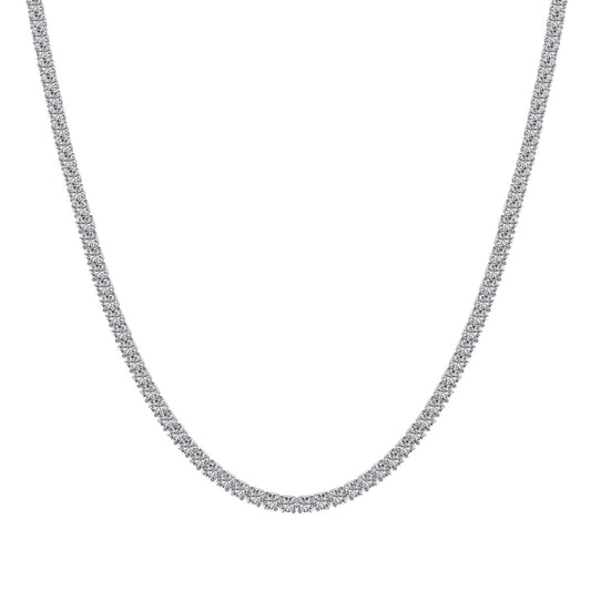 [Lucky Star]Delicate Round Shape Tennis Necklace