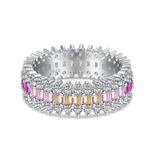 [Lucky Star]Ornate Colorful Radiant Cut Daily Ring