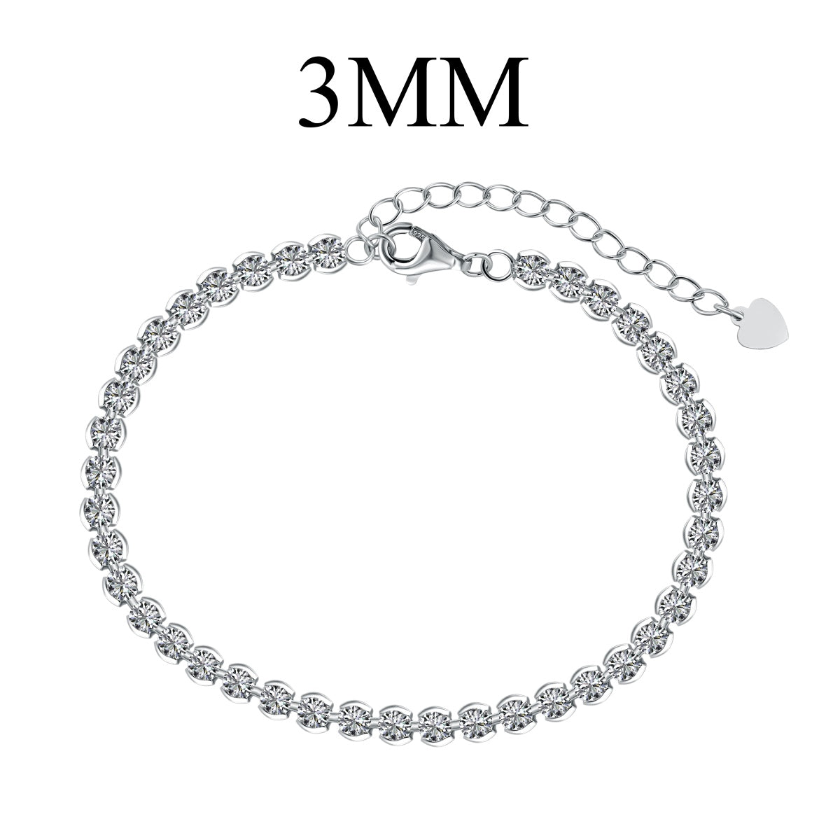 [Lucky Star]Ornate  Sparkling Round Cut Daily Bracelet