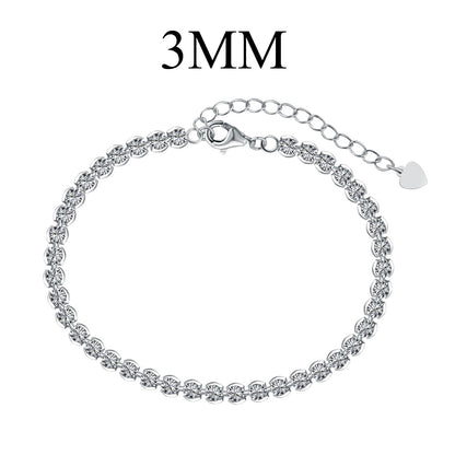[Lucky Star]Ornate  Sparkling Round Cut Daily Bracelet