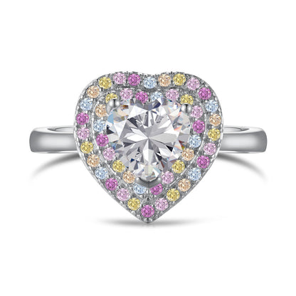 [Lucky Star]Delicate Ebullient Heart Shape Wedding Ring