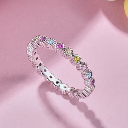 [Lucky Star]Unique Scintillating Round Cut Daily Ring