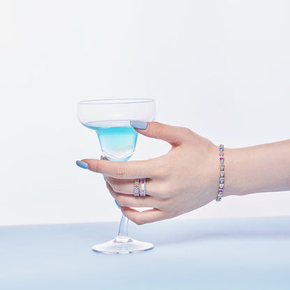 [Lucky Star]Dainty Kaleidoscopic Emerald Cut Daily Ring
