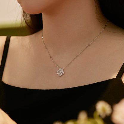 [Lucky Star]Sparkling Asscher Cut Necklace