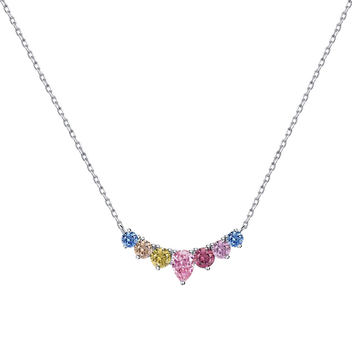 [Lucky Star]Dainty Colorful Heart Necklace