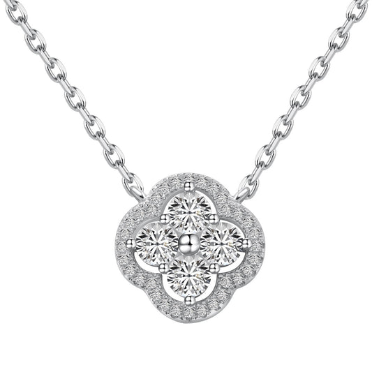 [Lucky Star]Exquisite Necklace With Four-Leaf Clover Flower Design