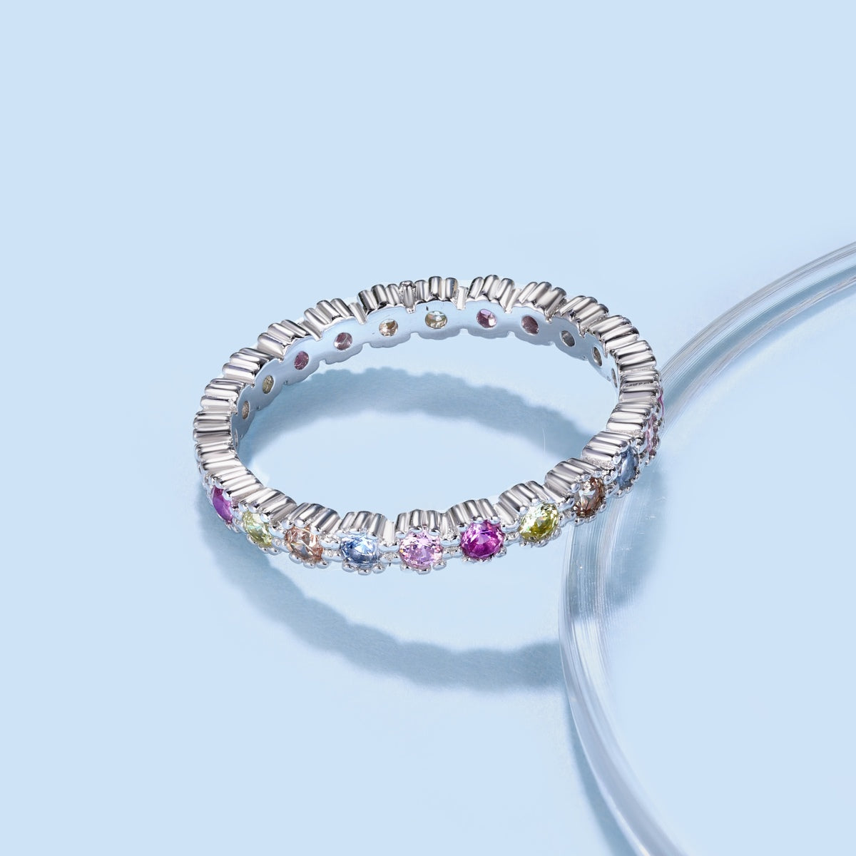 [Lucky Star]Exquisite Colorful Round Cut Party Ring