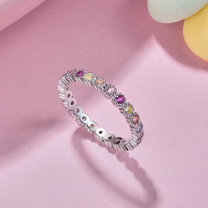 [Lucky Star]Exquisite Colorful Round Cut Party Ring