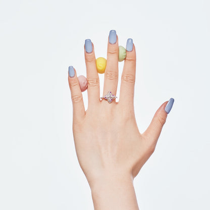[Lucky Star]Luxurious Colorful Flower Shape Banquet Ring