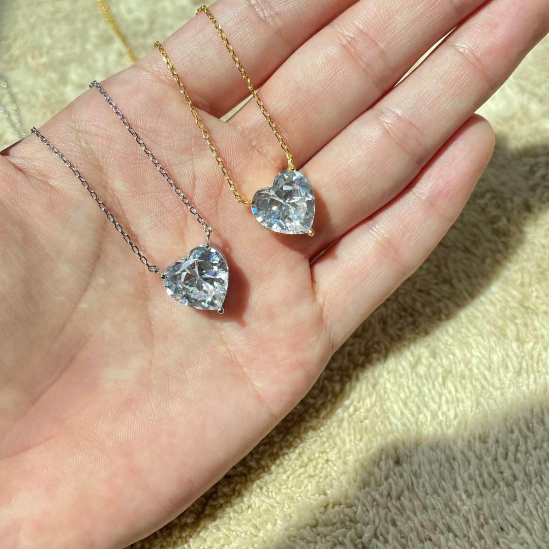 [Lucky Star]6.0 carat Radiant Heart Shape Necklace