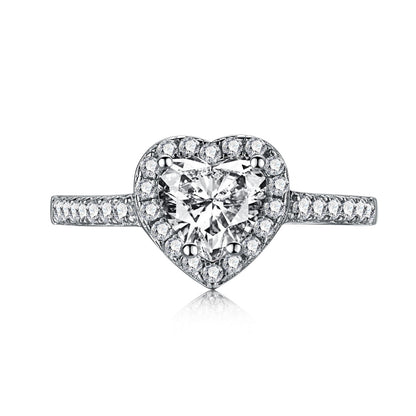 [Lucky Star]Eternity Splashy Romantic Heart Shape Lover Ring